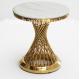 Revolving Round Side Table End Table Living Room Set With Metal Base