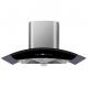 Stainless Steel Glass Arc Shaped Electric Kitchen Range Hood Low Noise App Controlled