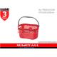 Single Handle Plastic Shopping Baskets / Small Plastic Baskets With Handles