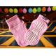 Breathable Polyester Gymnastic Grip Socks , Quick Dry Kids Non Skid Socks , Four