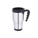 14oz inner PP Outer steel travel mug press lid with handle convenient to drink