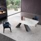 Modern Simple Adjust Expanding Dining Table Nordic Style Extendable Ceramic Dining Table With Carbon Steel Base