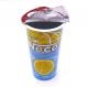 500g Single Wall Frosted Milk Tea Plastic Cups With Logo Lids And Straws