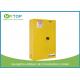 Yellow Color Fireproof Storage Cabinets For Flammable And Combustible Liquids