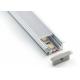 10mm Aluminum LED Profiles For Strip Lights Interior Lighting With Frosted Cover