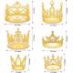 Gold Crown Cake Topper, 6 Pieces Happy Birthday Cake Toppers, Princess Crown Cake Decorations, Mini Crowns For Flower