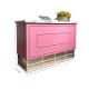 Commercial Furniture Checkout Counter with Powder Coated Front Desk and Wood MDF Top