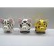 Personalized Ceramic Piggy Banks Animal Pattern Free Hand Painted Novelty Design