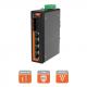 Managed Industrial Fiber Switch with PoE IEEE802.3af/at/bt  90W in Compact Design