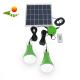 2 Bulbs 435lum Solar Panel Energy System 10400mAH Solar Charger Light Kit