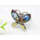 Blue and Yellow Butterfly Murano Glass Ring for Lady 1100024