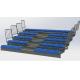 Full Automatic HDPE Bench Retractable Gym Bleachers / Indoor Basketball Bleachers