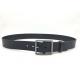 Embossed Checks Pattern Leather Casual Jeans Belt For Men With Classic Single Prong Buckle