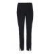 Stretchy Long Womens Slim Leg Trousers Plain Dye Polyester And Spandex Fabric