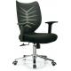 Study Black Office Revolving Chair Fabric And Mesh Cover Customized Size