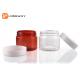 Plastic PET Cream Jar Amber Clear 20g with White Cap for Cosmetic Packaging