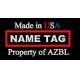 CUSTOM EMBROIDERED NAME TITLE PATCH 1 X 4 INCH EMBROIDERY TAG