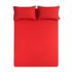 Bright Red 3 Piece Bedding Set No Bleaching With 50x70cm Pillow Case