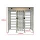 Security Anti Tailing Full Height Turnstile Gate 304 Stainless Steel