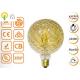 G125 Filament LED Lights For Home Decoration , Dimmable Pineapple Decorative LED Lamps