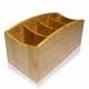 Safety Bamboo Office Supplies , Integrated Bamboo Desk Organizer For Pen And Phone