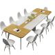 Modern Simple Long Table Wood Style PANEL Conference Table for Company Training Study