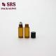 SRS wholesale perfume empty 3ml mini amber glass roller ball bottle