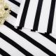 Pure Cotton Striped Black And White Fabric Skin Friendly Texture 170gsm 175cm