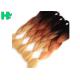 Ombre Natural Synthetic Braided Hair Pieces Afro Wave Tangle Free