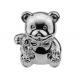 Cute Silver Plated Teddy Bear Coin Bank Die Casting 105*85*118mm