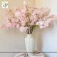 UVG Pink artificial tree branches and leaves in silk blossoms for wedding table decoration