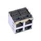 2041376-2 2x2 Multi-port RJ45 Jack With Shield W / LED LPJE107-5AHNL