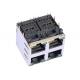 ARJM22A1-805-BA-EW2 2x2 Port Stacked Rj45 Right Angle With 2.5G Magnetic