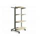 Multifunction Light Weight 4 Wheels Clothing Display Rack / Clothing Store Racks And Shelves