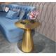 Contemporary design Round Gold stainless steel Bistro table Corner table Pub table for hotel Club Cafe