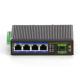 IP40 4 Port 1000Mbps Industrial PoE Switch 30W With SFP Optical Port