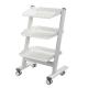 Hot Sale Dental Equipment Stainless Steel Medical Trolley Cart 4 Universal Wheels Mobile Dental Cart