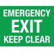 Waterproof Custom Rectangle Safety Fire Exit Sign Glowing Color