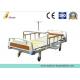 ABS One Shark Medical Hospital Patient Beds With Al-Alloy Handrail Wooden Bedboard (ALS-M113)