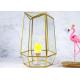 Creative glass artifact wind lamp candlestick wedding candle pendulum Nordic style bronze glass greenhouse decoration