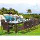 Modern Poly Rattan Aluminium Outdoor Garden wicker chair patio Backyard table and chairs sets