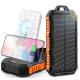 ABS PC Outdoor Wireless 30000mAh Solar Power Bank With Solar Panel