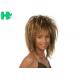 Brown Short Synthetic Wigs High Temperature Silk Cheap Synthetic Wigs For Ladies