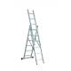 3 Sections Aluminum Extension Ladder Multi Use 3x6 Aluminium Step Ladder