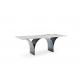 Modern Luxury Stainless Steel Dining Table with Marble Top for Dining Room Furniture Dining Table Set