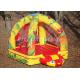 Mini Commercial Bounce Houses Bright Color Arch Tube With Net Model