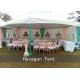 100 People Hexagon 6mx12m Pagoda Party Tent For Small Party