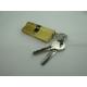 70mm(35*35) Euro Profile Double Brass Cylinder Lock with 3 brass normal keys Brass brushed surface finish