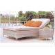 2 persons rattan wicker daybed sunbed with side table   ---5027