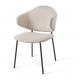 Soft Velvet Upholstered Dining Chair Stain Resistant For Apartment
